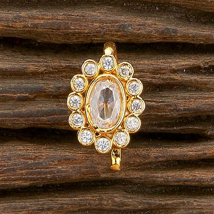 Cz Delicate Nose Ring With Gold Plating