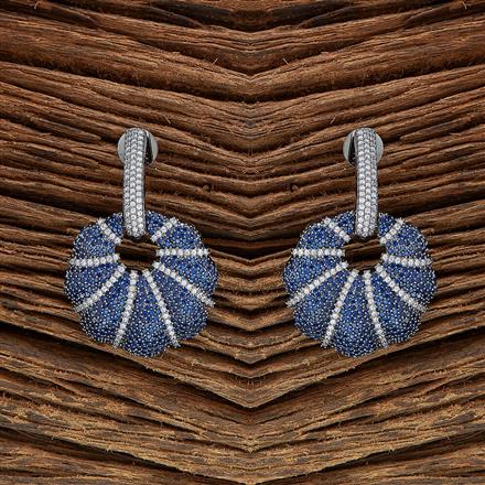 Cz Classic Earring With Black Plating