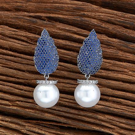 Cz Nano Stone Earring With Black Plating