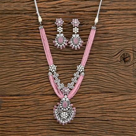 Cz Bandhai Necklace With Black Plating