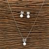 Cz Delicate Pendant Set With 2 Tone Plating