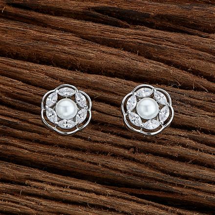 Cz Delicate Tops With Rhodium Gold Plating