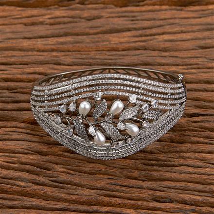 Cz Classic Kada With Black Rhodium 2 Tone Plating