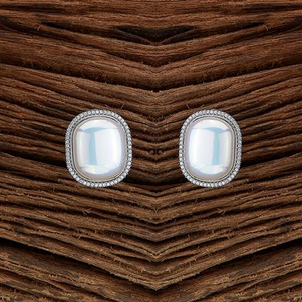 Cz Pearl Tops With Black Rhodium Gold Plating