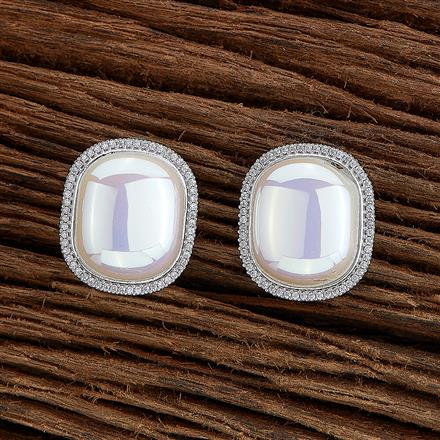 Cz Pearl Tops With Black Rhodium Gold Plating