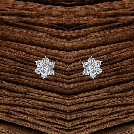 Cz Delicate Tops With Rhodium 2 Tone Plating