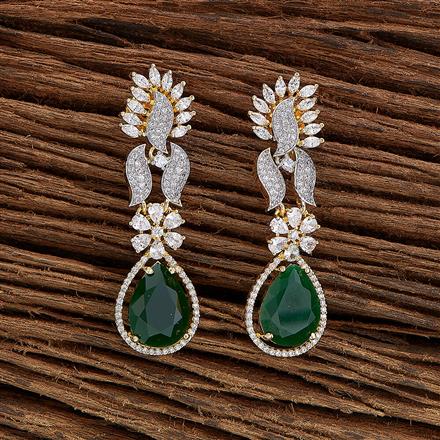 Cz Classic Earring With 2 Tone Plating