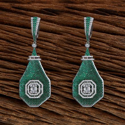 Cz Nano Stone Earring With Black Plating