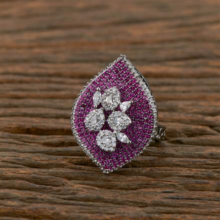 Cz Classic Ring With Black Plating