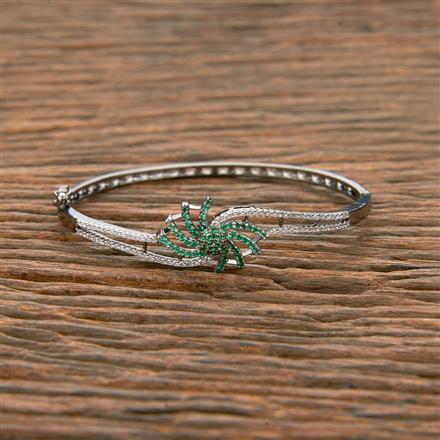 Cubic Zirconia Nano Stone Kada With Black Plating