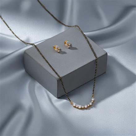 Cubic Zirconia Classic Mangalsutra With 2 Tone Plating