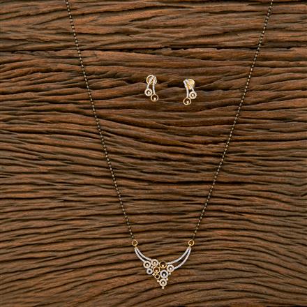 Cubic Zirconia Classic Mangalsutra With 2 Tone Plating