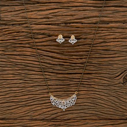 Cubic Zirconia Classic Mangalsutra With 2 Tone Plating