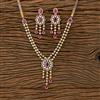 Cubic Zirconia Classic Necklace With 2 Tone Plating