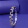 Cubic Zirconia Classic Kada With Black 2 Tone Rhodium Plating