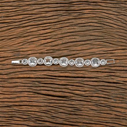Cubic Zirconia Classic Bracelet With Rhodium Plating
