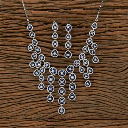 Cubic Zirconia Classic Necklace With Rhodium Plating