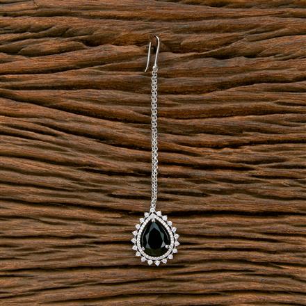 Cubic Zirconia Classic Tikka With Rhodium Plating