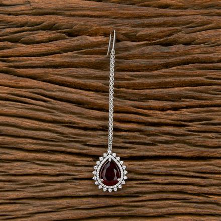 Cubic Zirconia Classic Tikka With Rhodium Plating