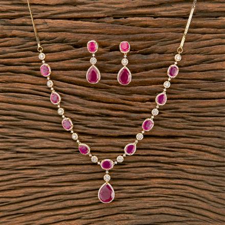 Cubic Zirconia Classic Necklace With Gold Plating