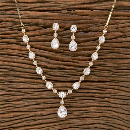 Cubic Zirconia Classic Necklace With Gold Plating