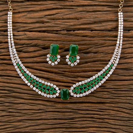 Cubic Zirconia Classic Necklace With 2 Tone Plating