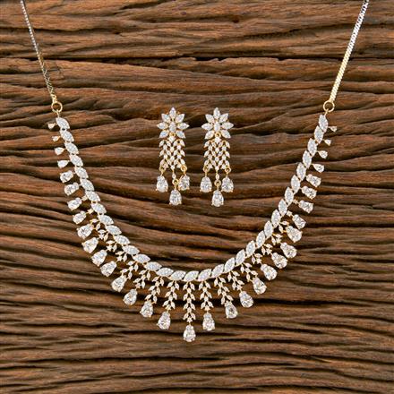 Cubic Zirconia Classic Necklace With 2 Tone Plating