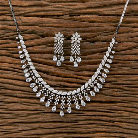 Cubic Zirconia Classic Necklace With Black Plating