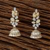 Cubic Zirconia Classic Jhumki With 2 Tone Rhodium Plating