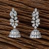 Cubic Zirconia Classic Jhumki With 2 Tone Rhodium Plating