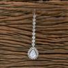 Cubic Zirconia Classic Tikka With Rhodium Plating