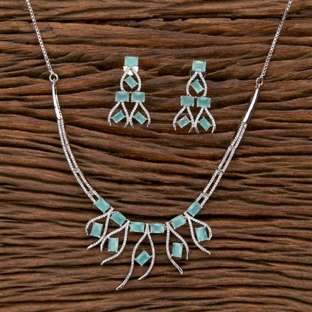 Cubic Zirconia Classic Necklace With Rhodium Plating