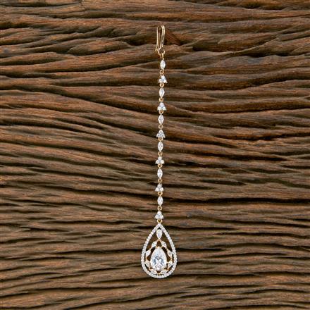 Cubic Zirconia Classic Tikka With 2 Tone Plating