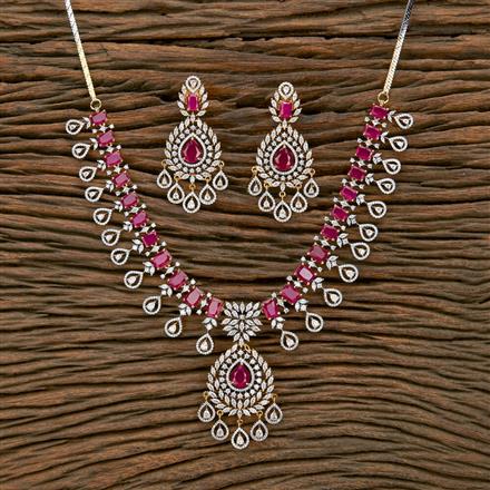 Cubic Zirconia Classic Necklace With 2 Tone Plating