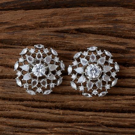 Cubic Zirconia Classic Tops With Black 2 Tone Rhodium Plating