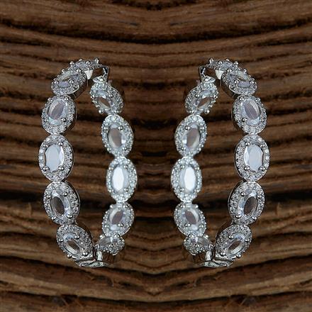 Cubic Zirconia Classic Bali With Rhodium Plating