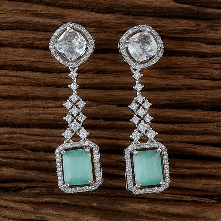 Cubic Zirconia Classic Earring With Rhodium Plating
