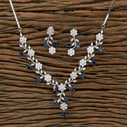 Cubic Zirconia Classic Necklace With Rhodium Plating