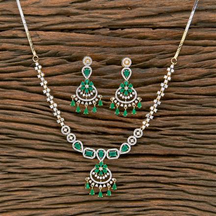 Cubic Zirconia Classic Necklace With 2 Tone Plating