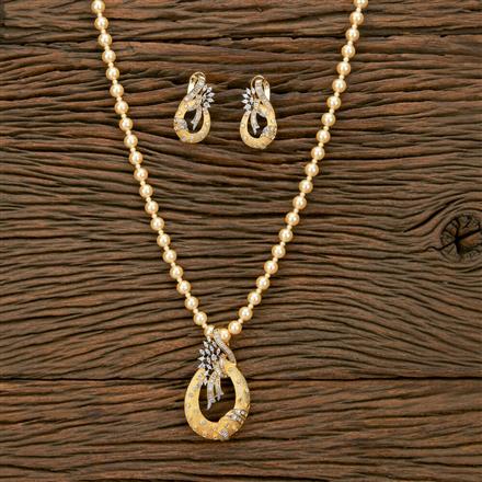 Cubic Zirconia Classic Mala Necklace With 2 Tone Rhodium Plating