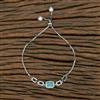 Cubic Zirconia Classic Bracelet With Rhodium Plating
