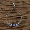 Cubic Zirconia Adjustable Bracelet With Rhodium Plating
