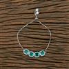 Cubic Zirconia Adjustable Bracelet With Rhodium Plating