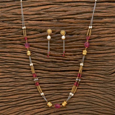 Cz Classic Mala Necklace With 2 Tone Plating