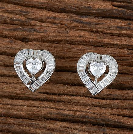 Cz Delicate Tops With Gold Rhodium Plating