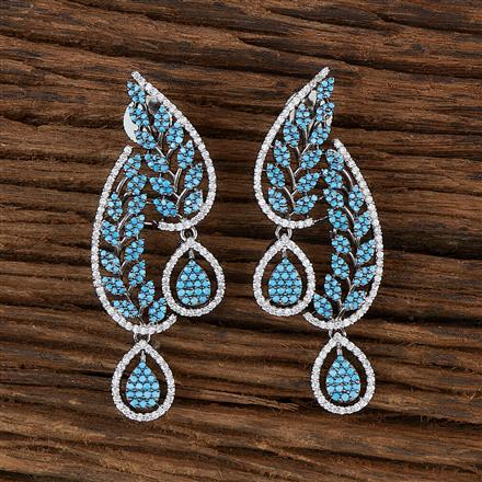 Cz Nano Stone Earring With Black Plating