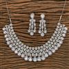 Cz Classic Necklace With Rhodium Plating