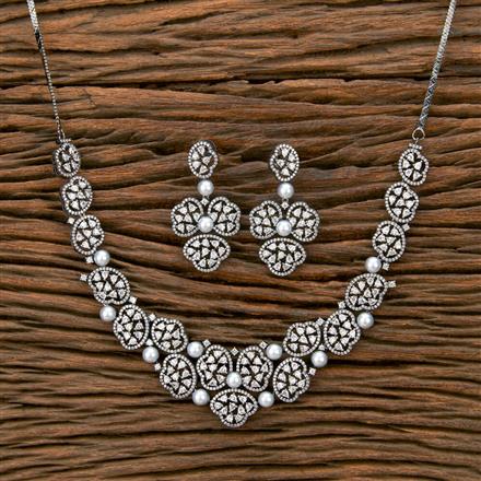 Cz Classic Necklace With Black Plating