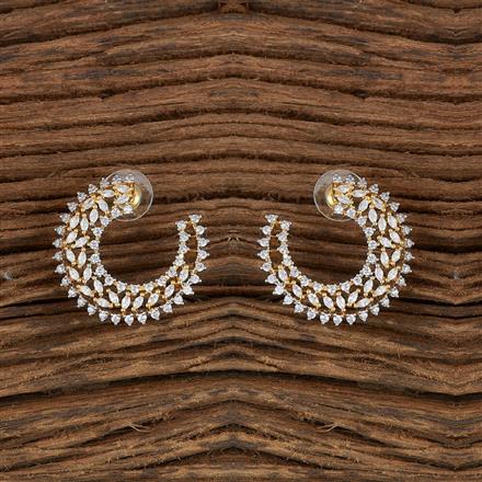 Cz Classic Earring With 2 Tone Plating