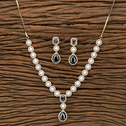 Cz Classic Necklace With 2 Tone Plating